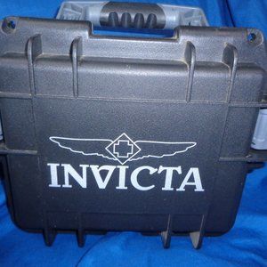 Invicta 3 Slot Watch Collector's Dive Case Shock & Water Proof Black